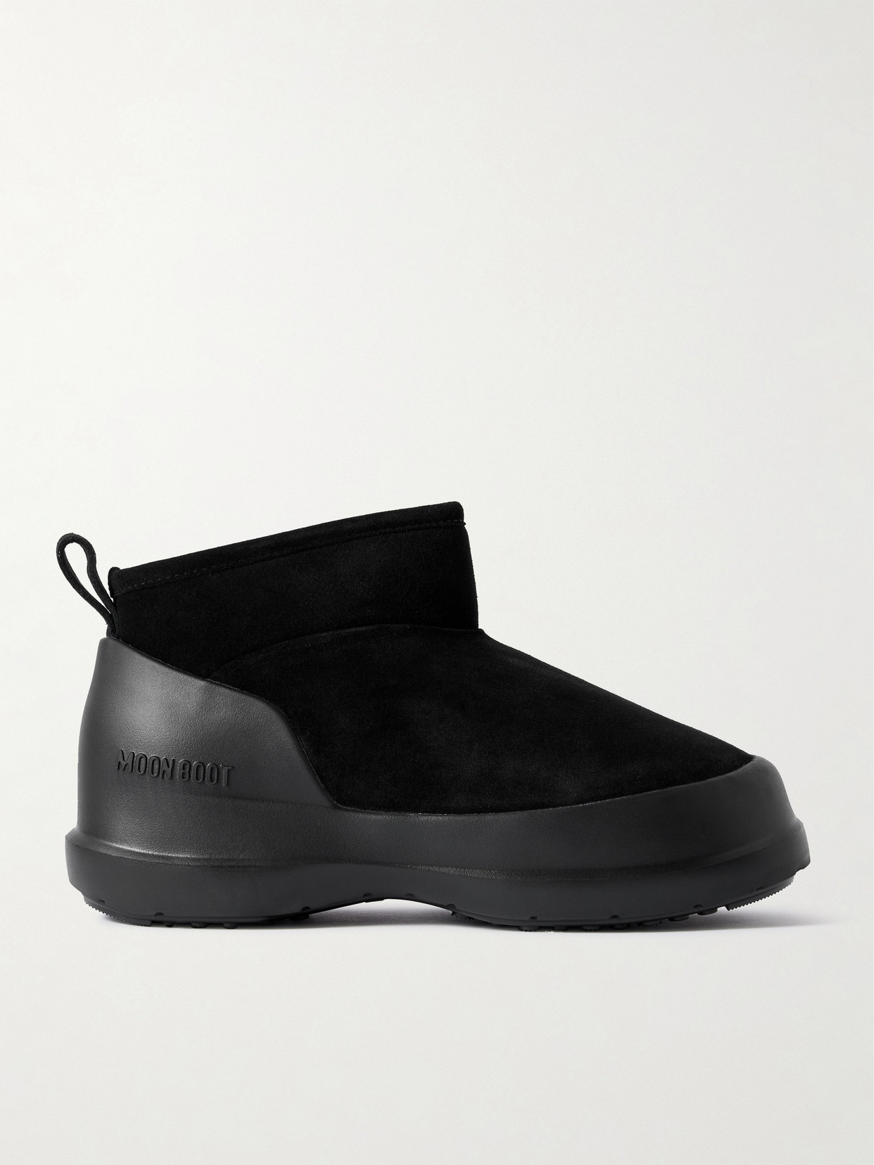 Moon Boot Luna Low Suede Boots In Black
