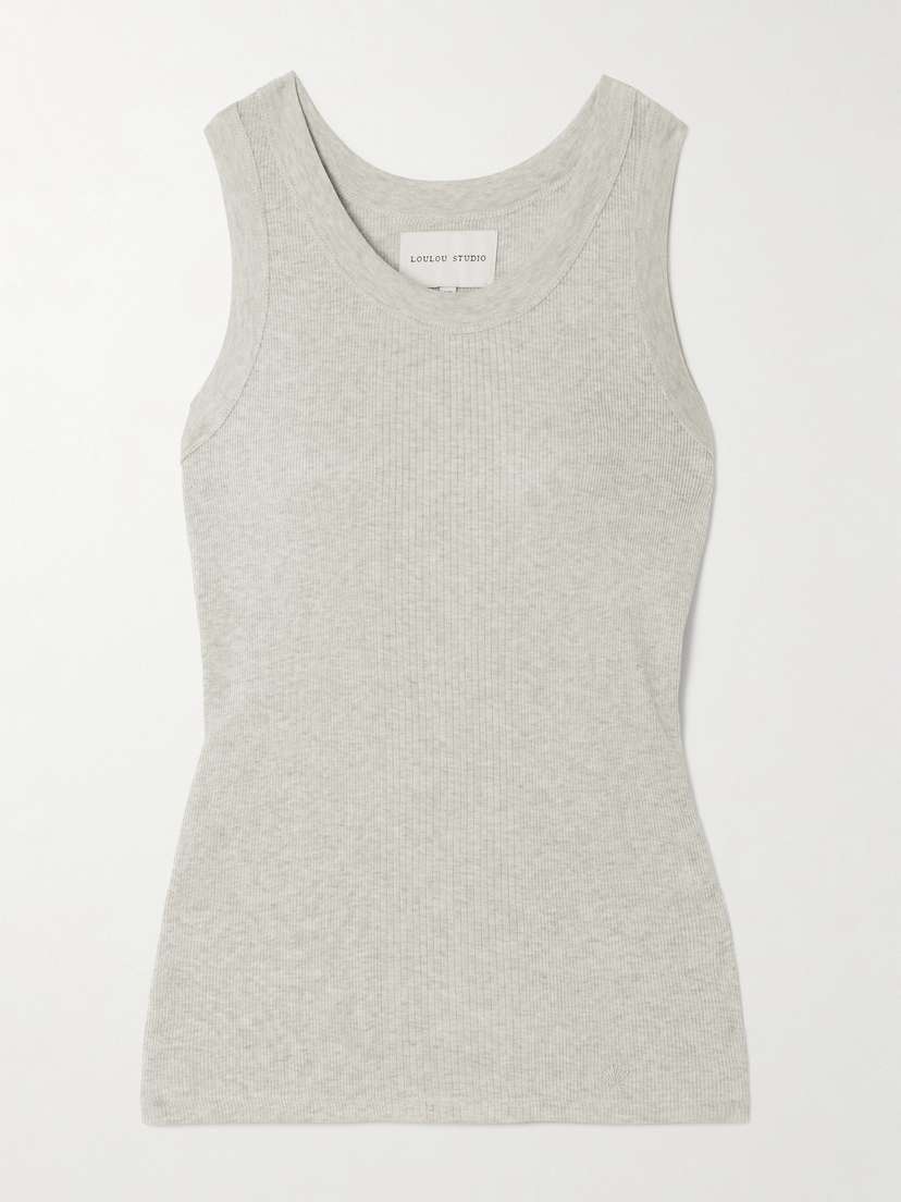 Loulou de Saison Limba Ribbed Mercerized Cotton-jersey Tank