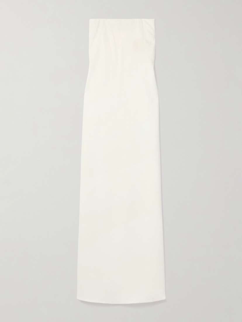 Co Strapless Crepe Maxi Dress