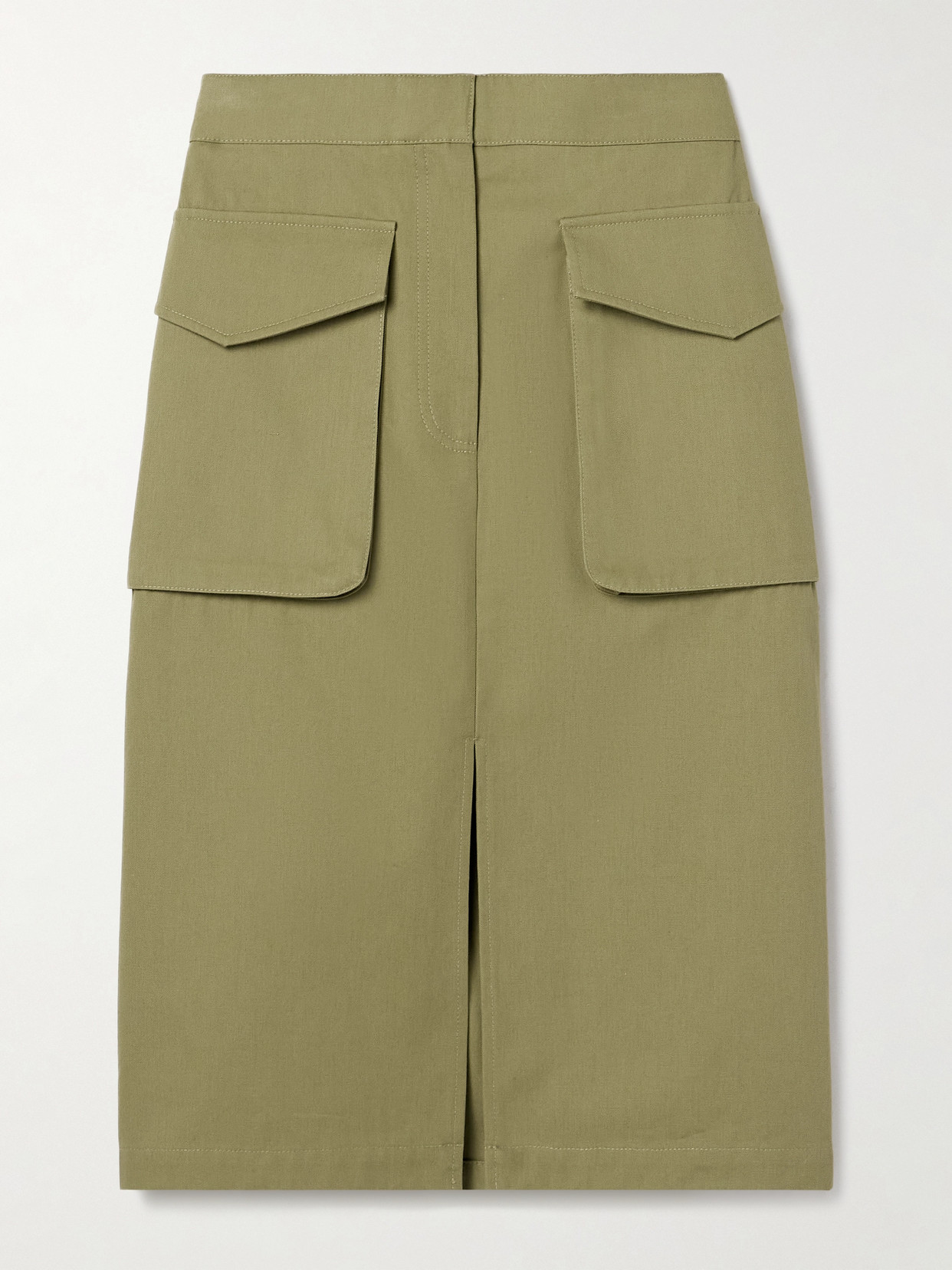 Co Tton-canvas Skirt In Green