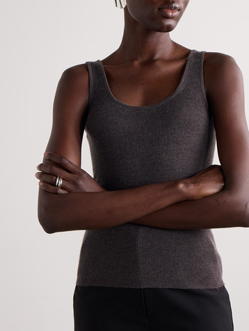 CO Ribbed cashmere tank