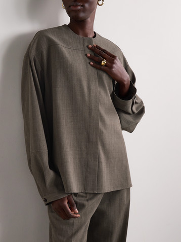 CO Oversized mélange twill shirt