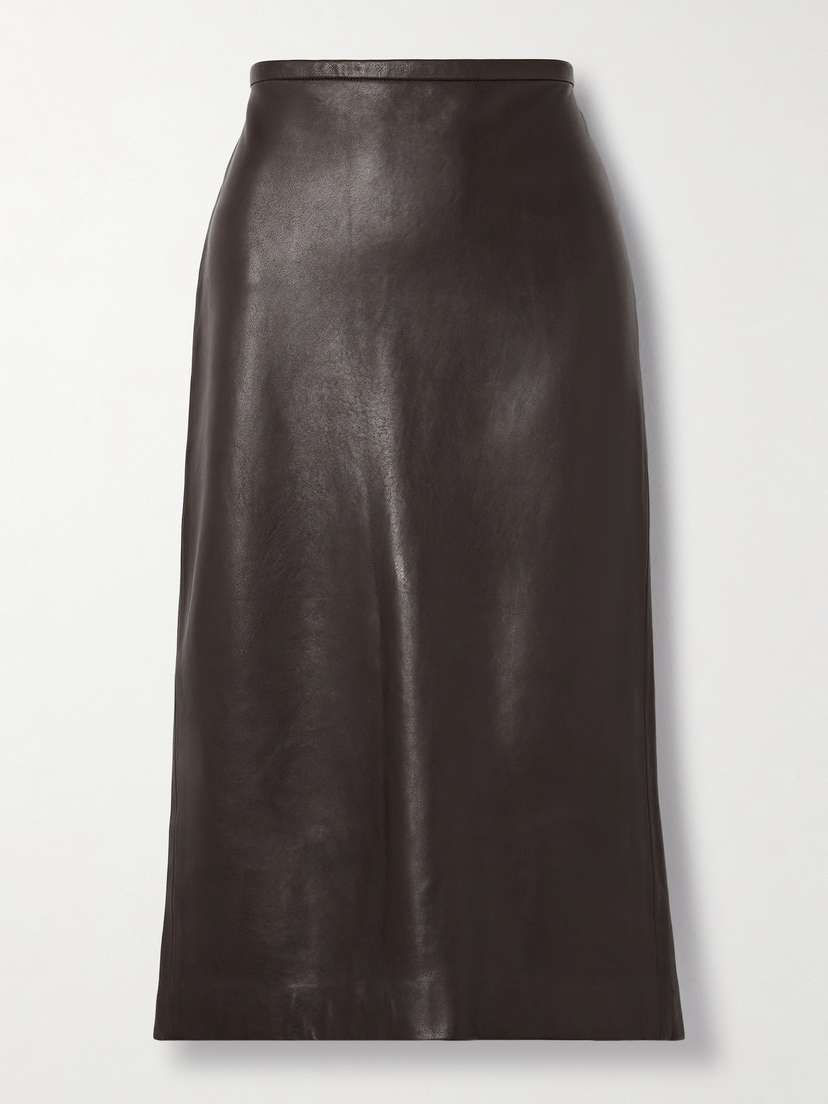 Co Leather Midi Skirt