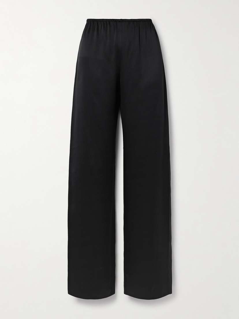 Co Silk-charmeuse Straight-leg Pants