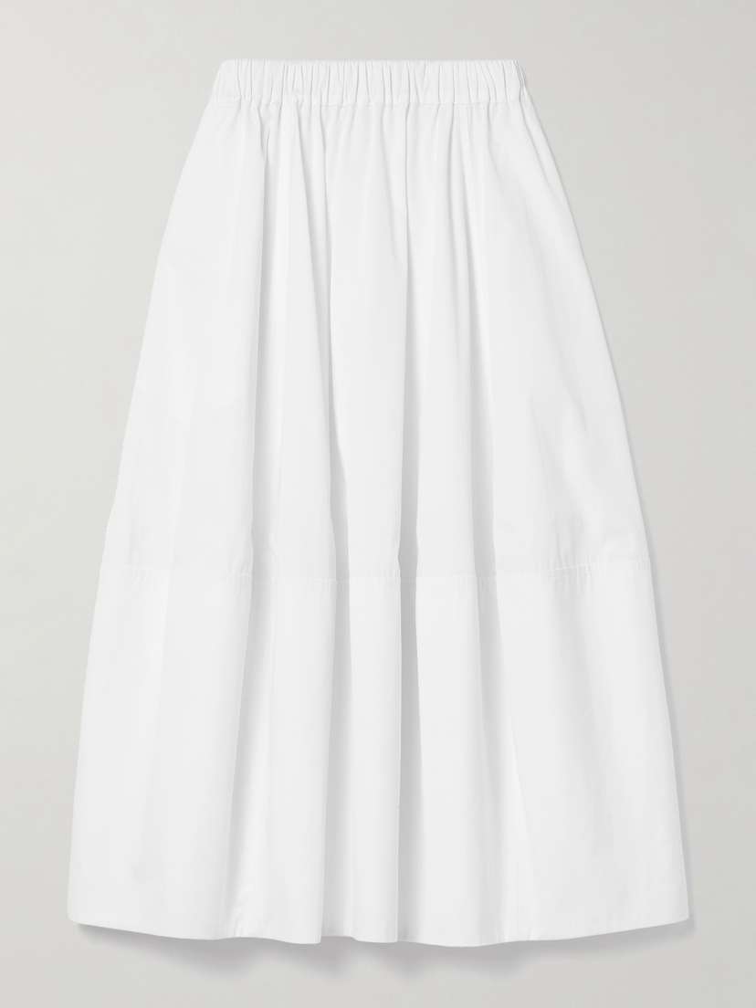 Co Paneled tton-poplin Midi Skirt - x small