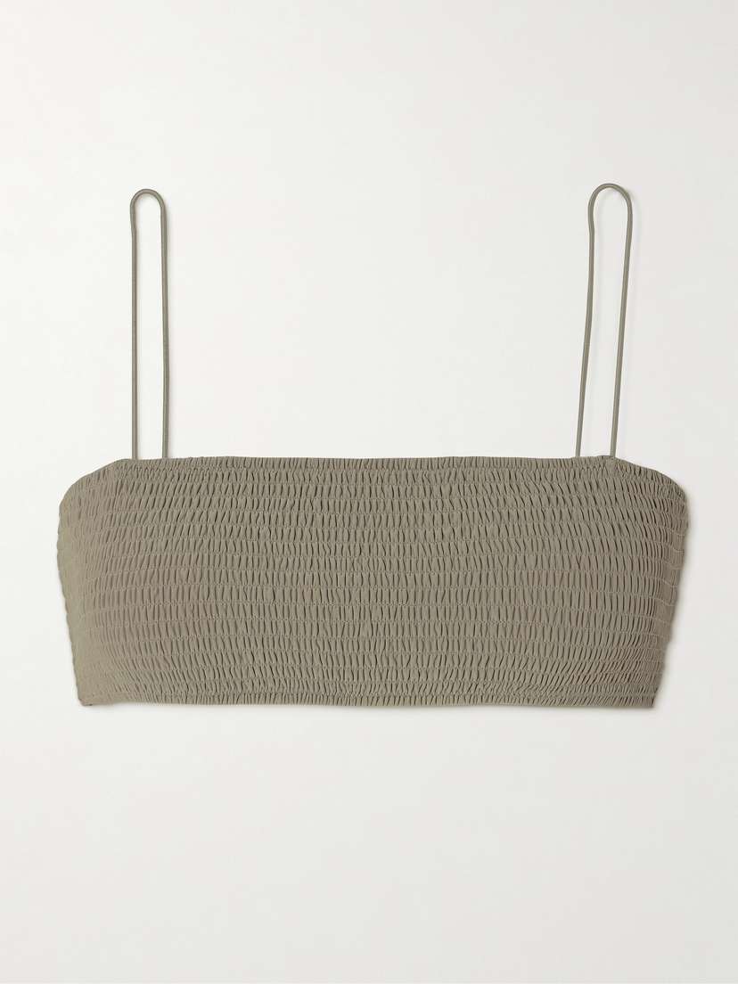 Toteme — Shirred recycled bikini top