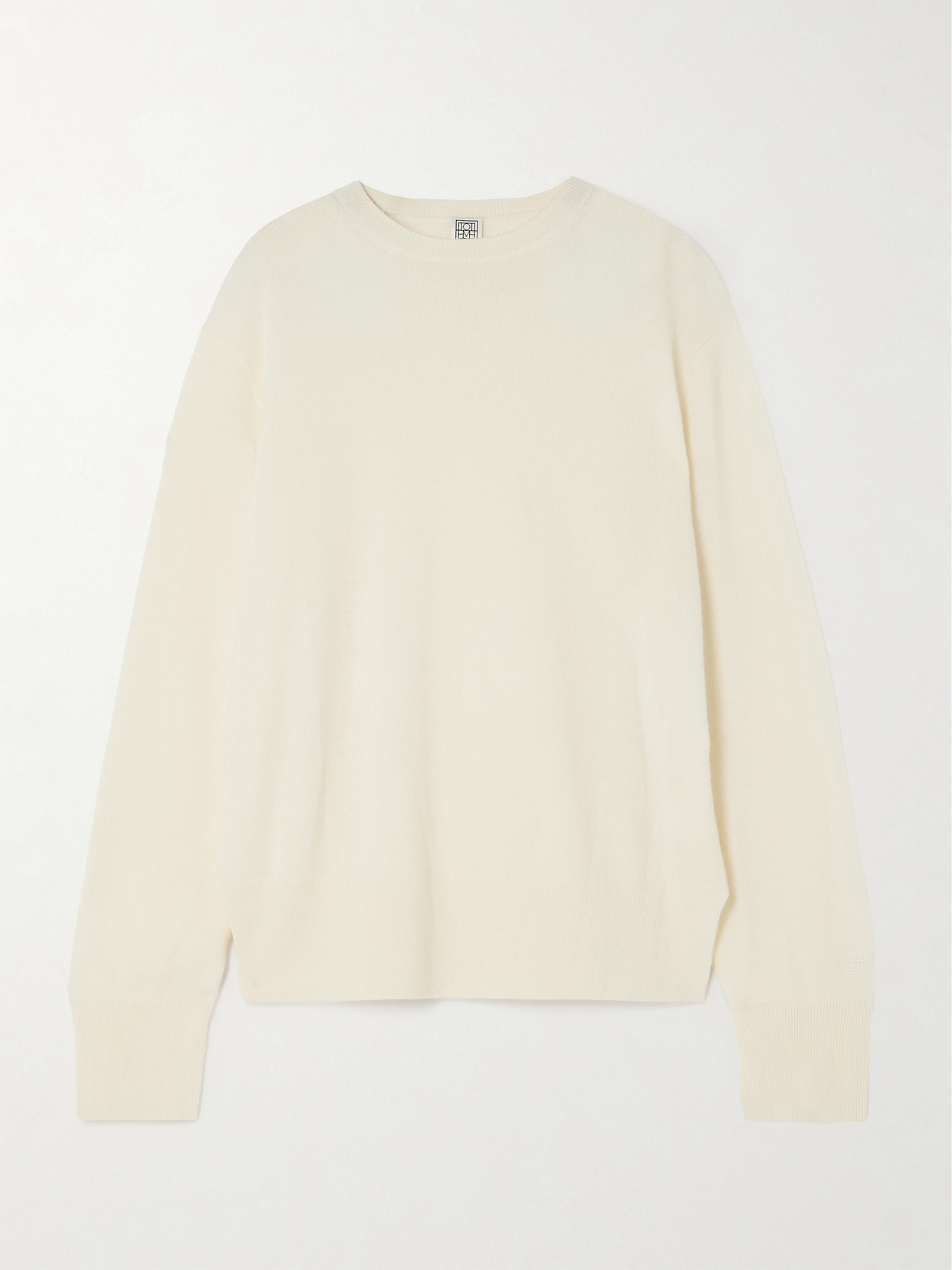 Shop Totême Cashmere Sweater In Ecru