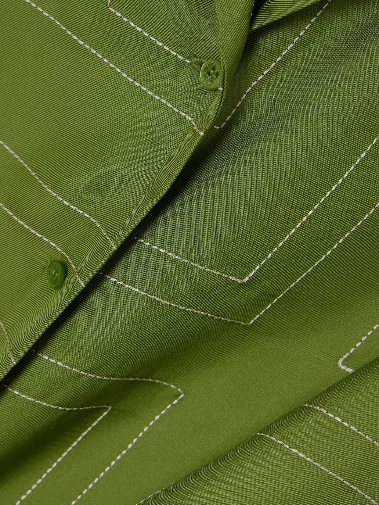 Embroidered Silk-Twill Shirt