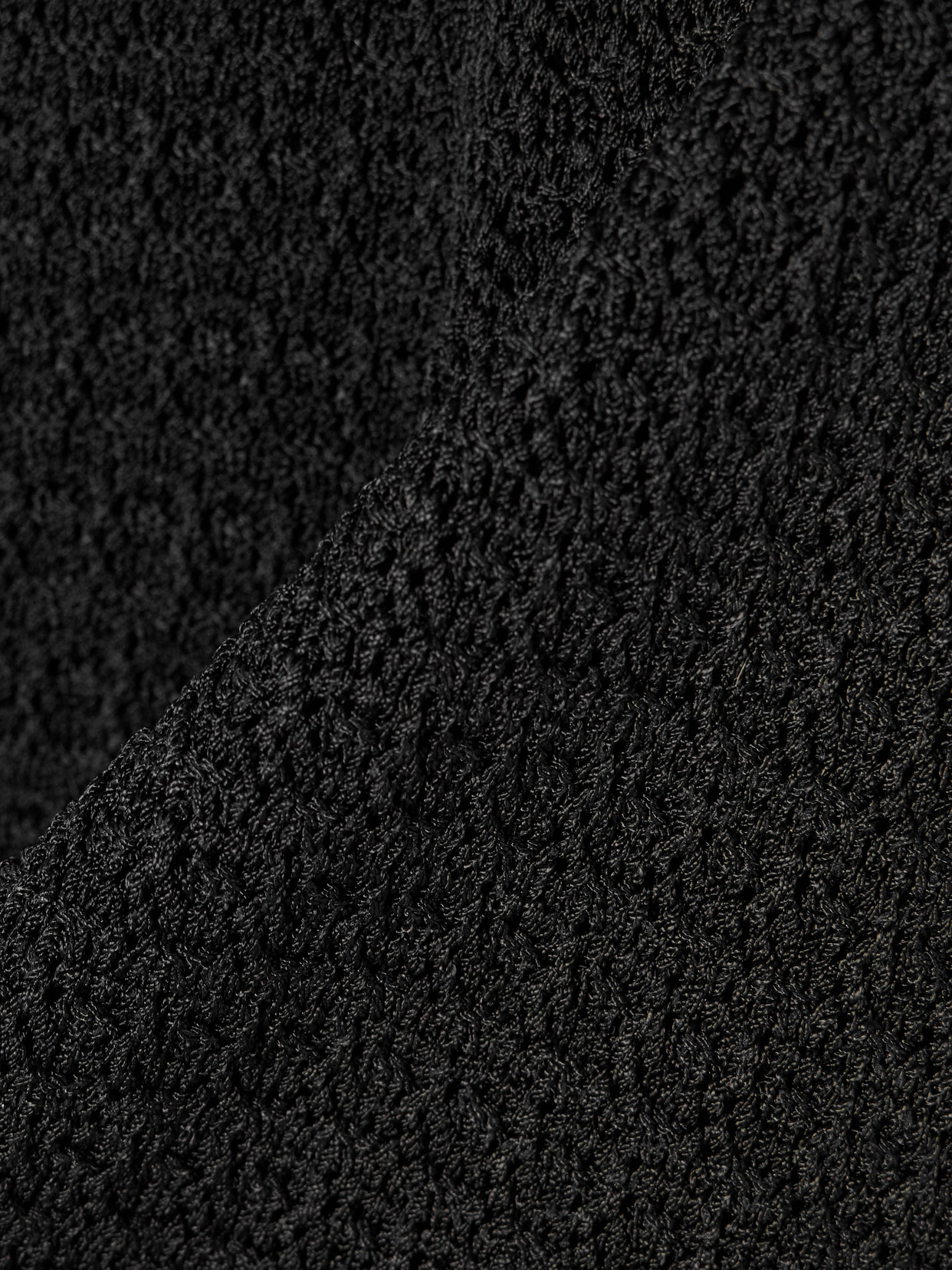 Totême Open-knit Wide-leg Pants In Black