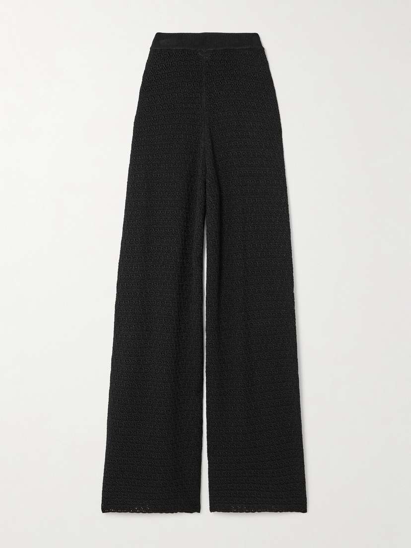 TOTEME Open-knit Wide-leg Pants