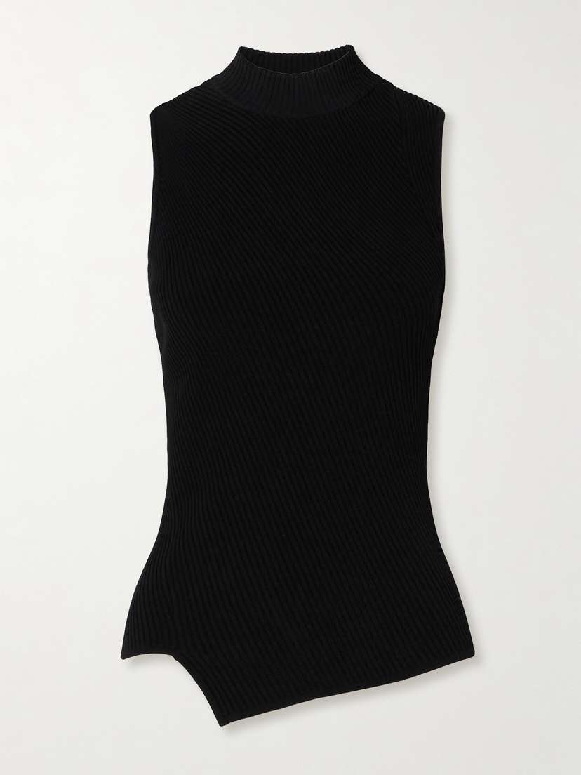TOTEME Asymmetric Ribbed-knit Tank