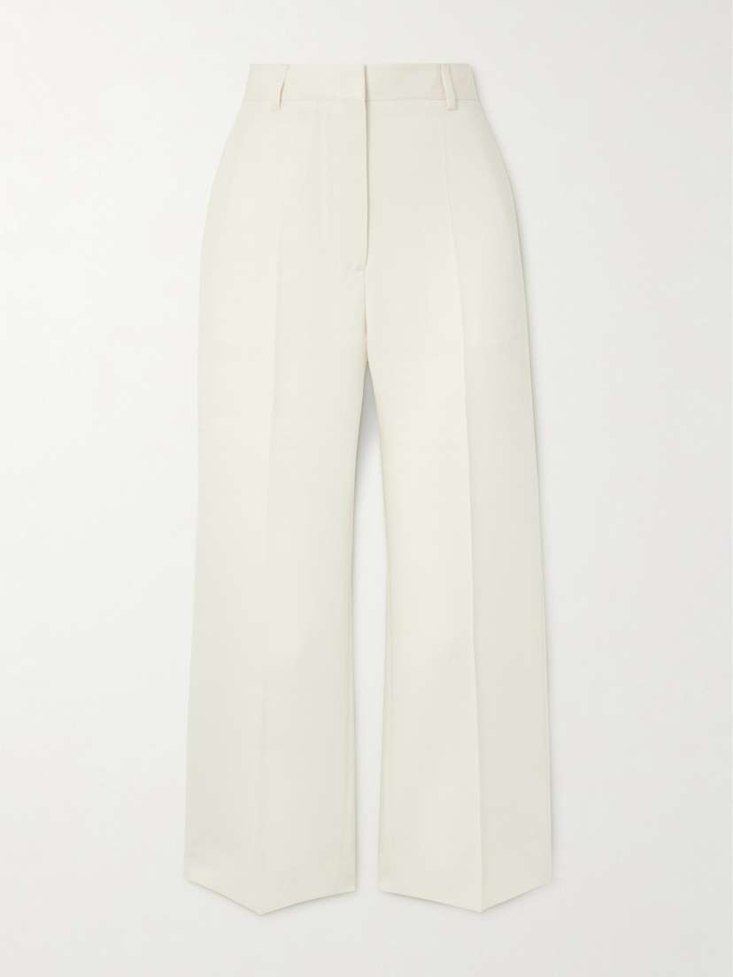 Toteme — Cropped crepe straight-leg pants