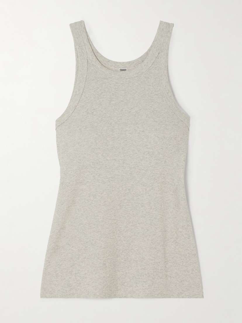 TOTEME Ribbed Organic Cotton-blend Jersey Tank