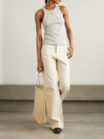 TOTEME Ribbed organic cotton-blend jersey tank