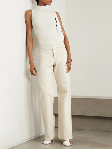 TOTEME Asymmetric ribbed-knit tank