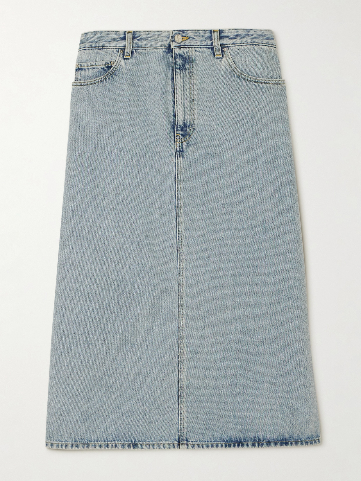 TOTEME - Organic Denim Midi Skirt - Blue