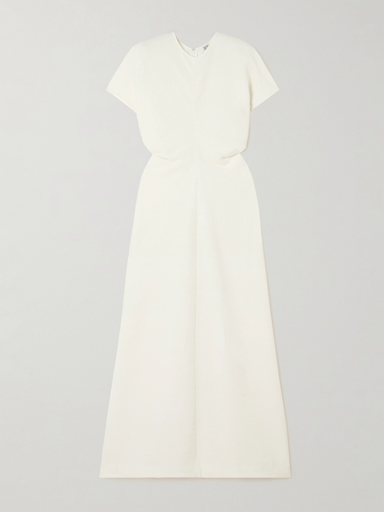 TOTEME - Gathered Woven Maxi Dress - Cream