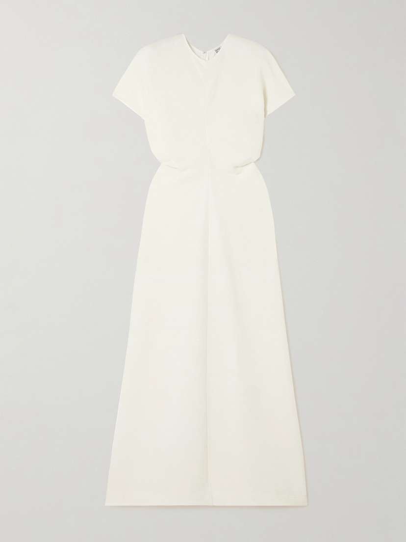 TOTEME Gathered Woven Maxi Dress