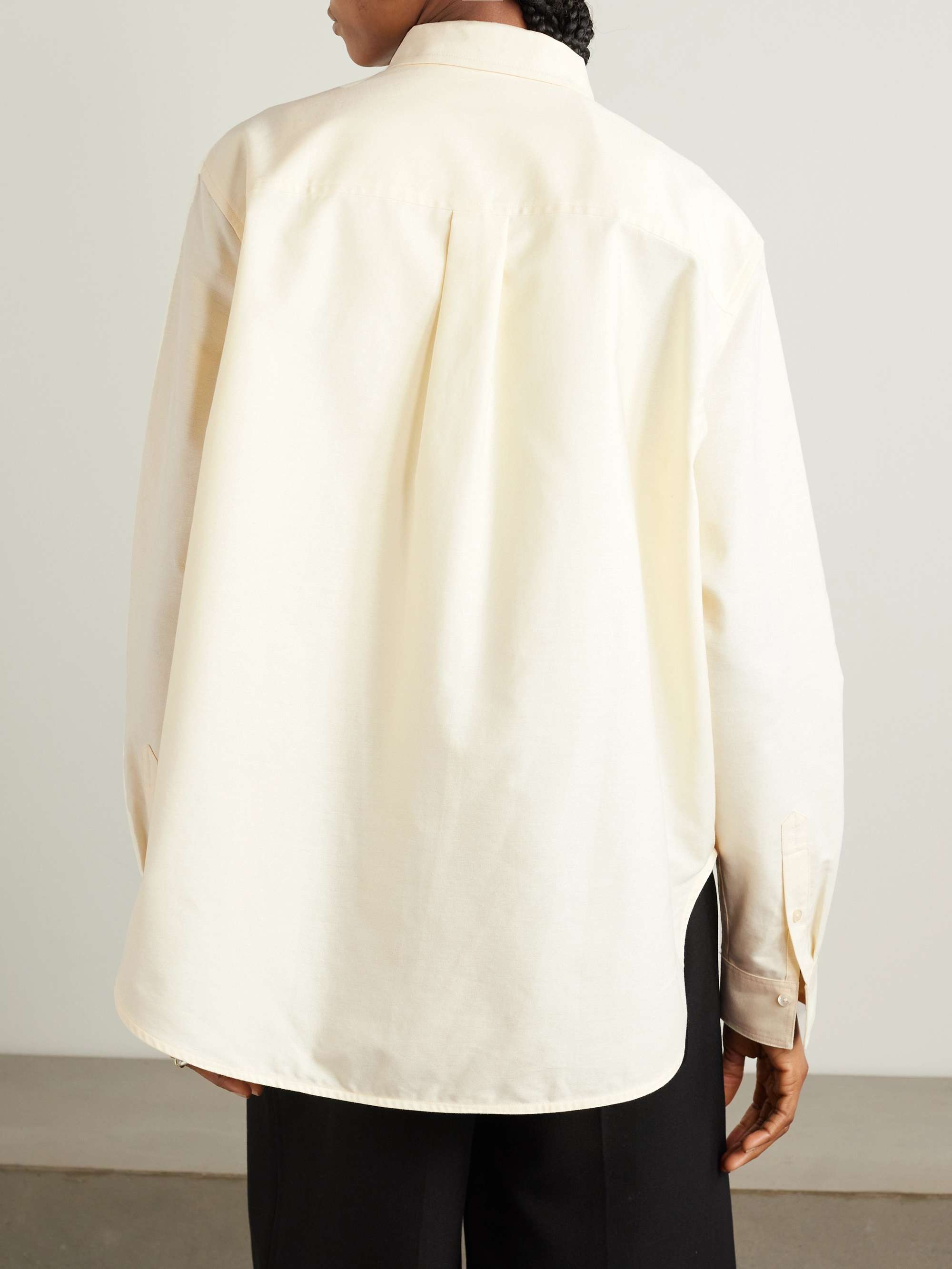 TOTEME Embroidered organic cotton Oxford shirt | NET-A-PORTER