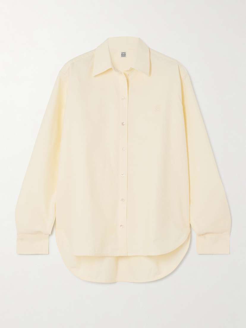 TOTEME Embroidered Organic Cotton Oxford Shirt