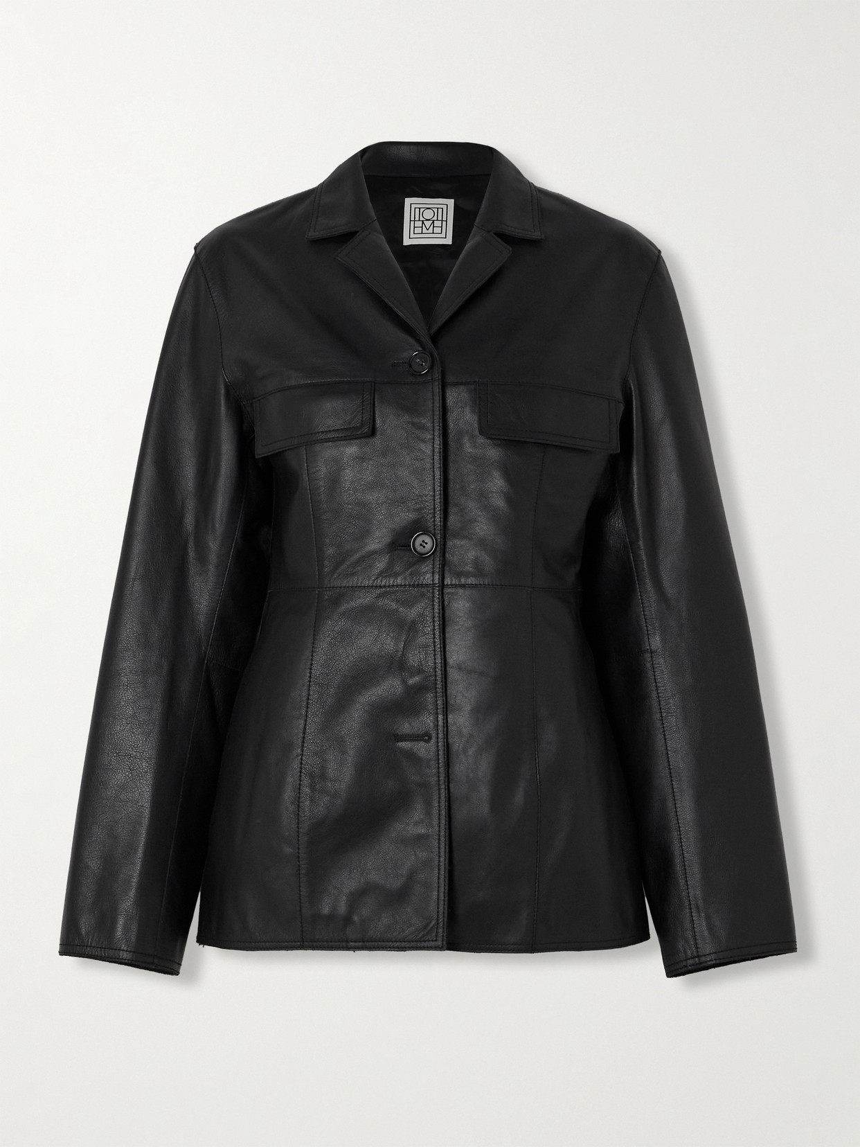 TOTEME - Hourglass Leather Jacket - Black