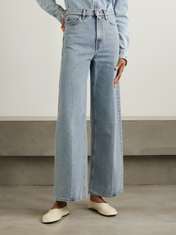 TOTEME High-rise wide-leg organic jeans