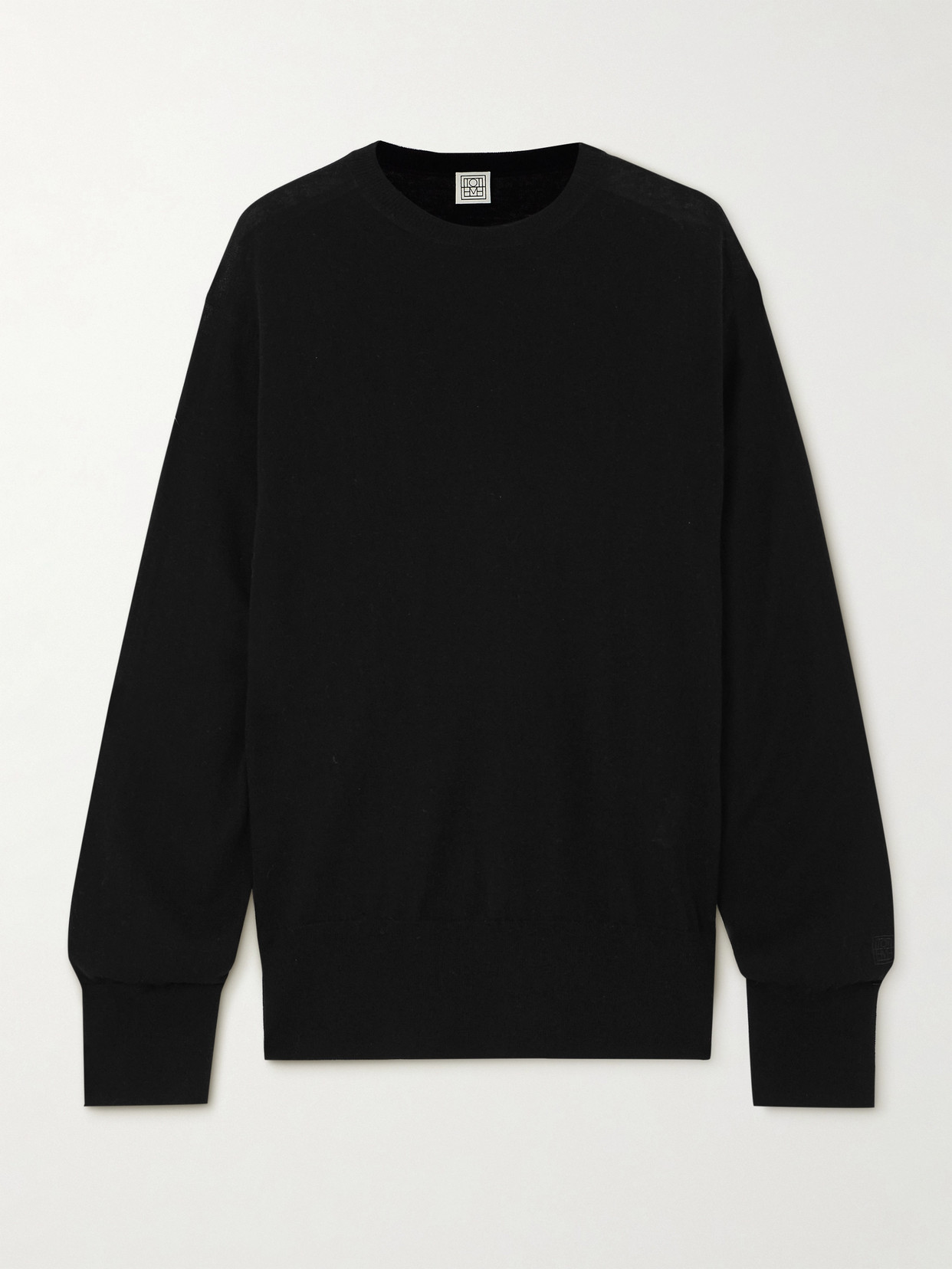 Totême Silk And Cashmere-blend Jumper In Black