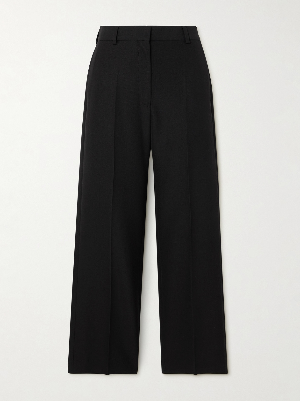 Totême Recycled-crepe Straight-leg Pants In Black