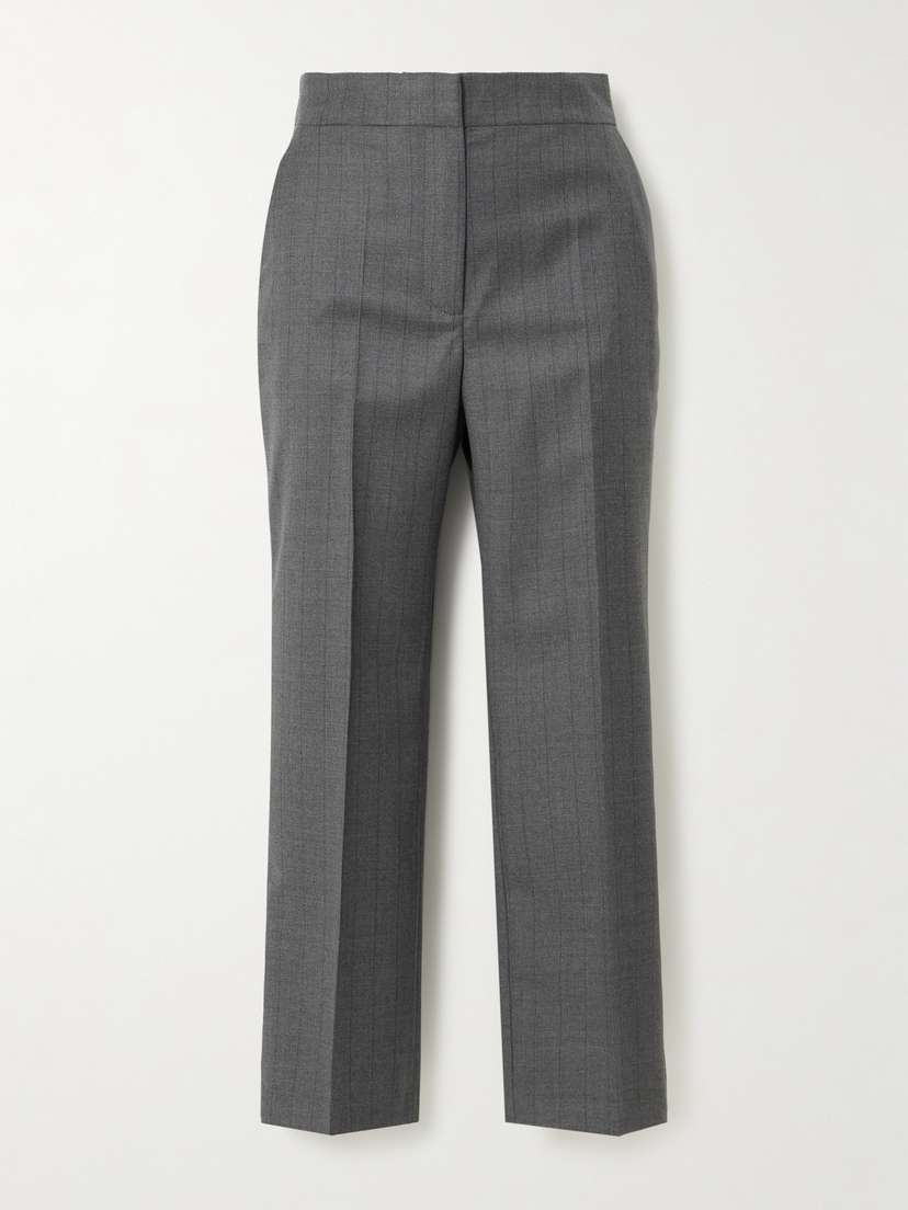 Loulou de Saison Fira Cropped Pinstriped Wool Straight-leg Pants