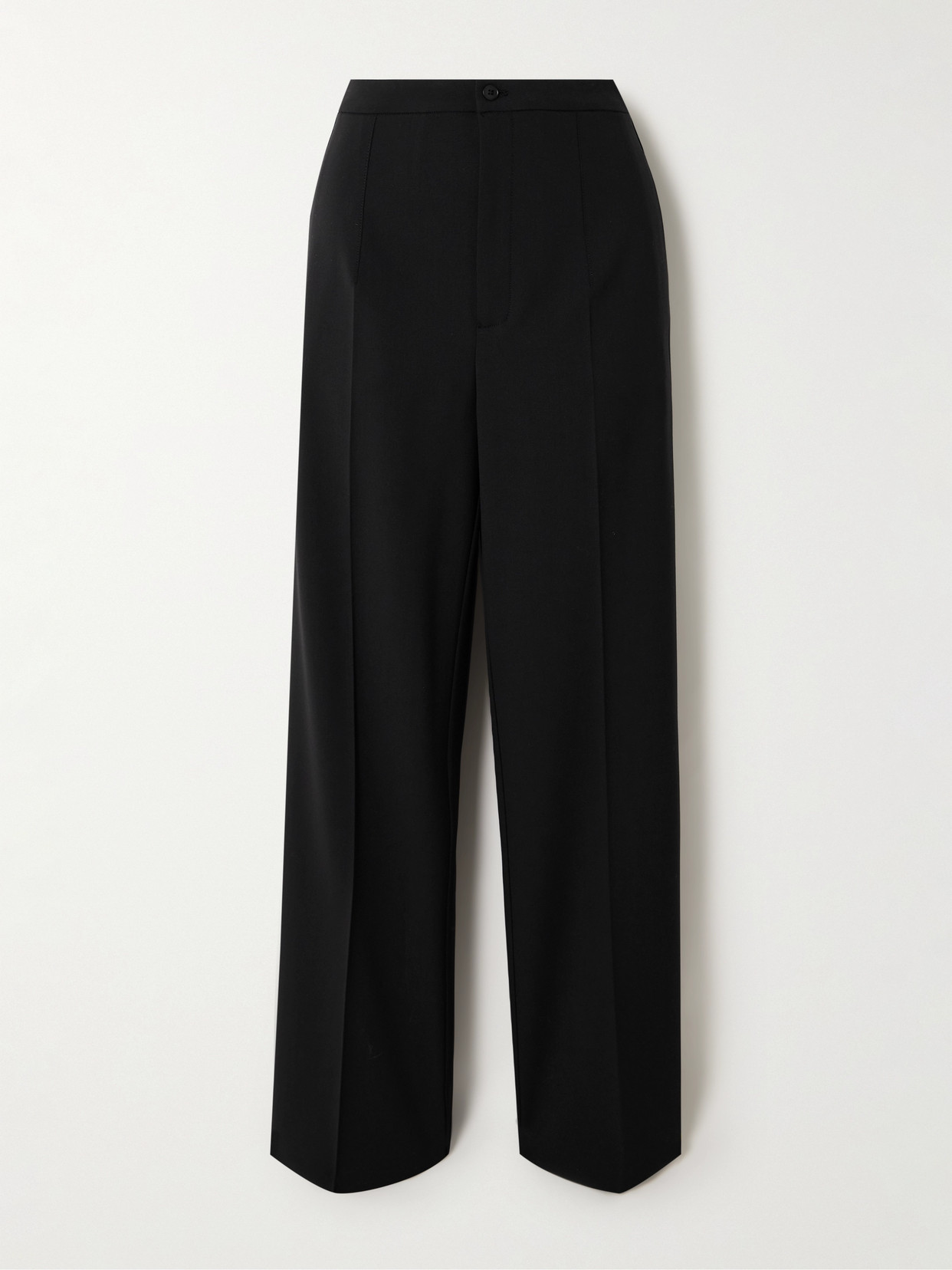 Loulou Studio Black Cotton Blend Idai Palazzo Pant In Black