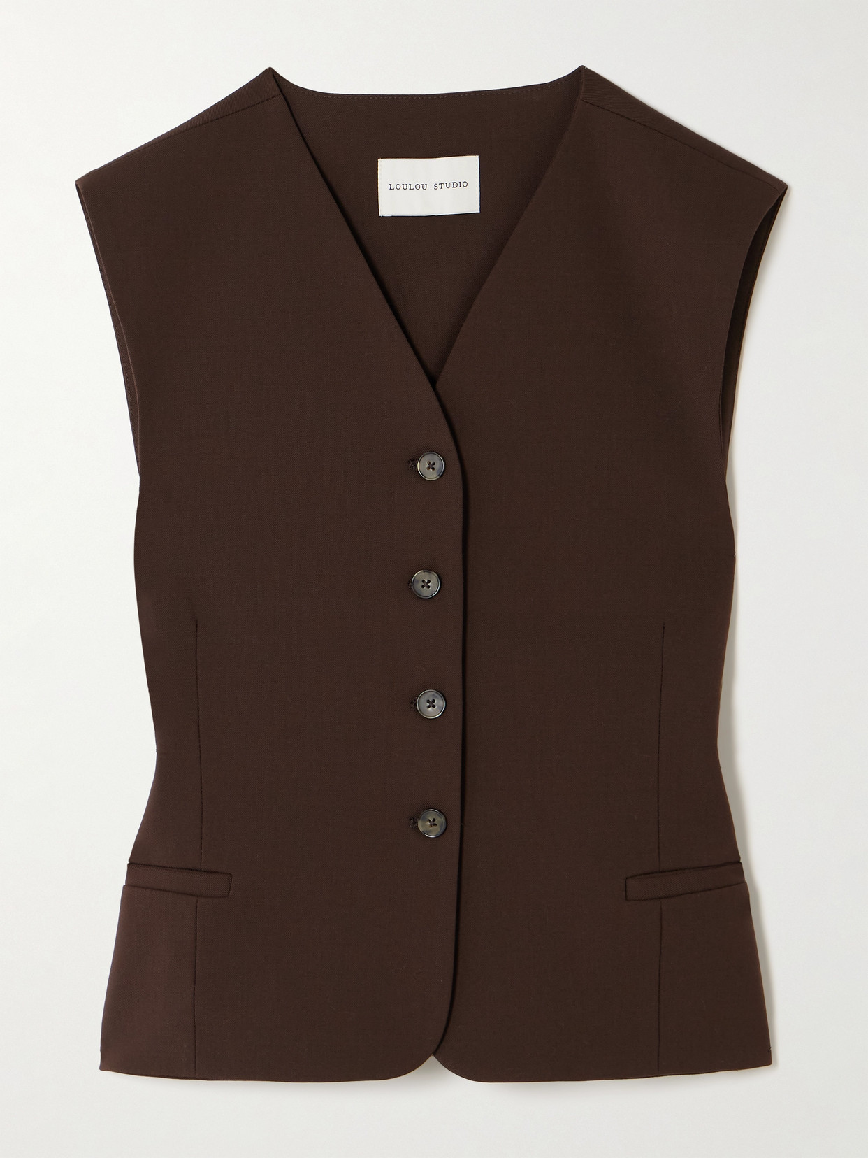 LOULOU STUDIO TEORA STRECH-WOOL VEST