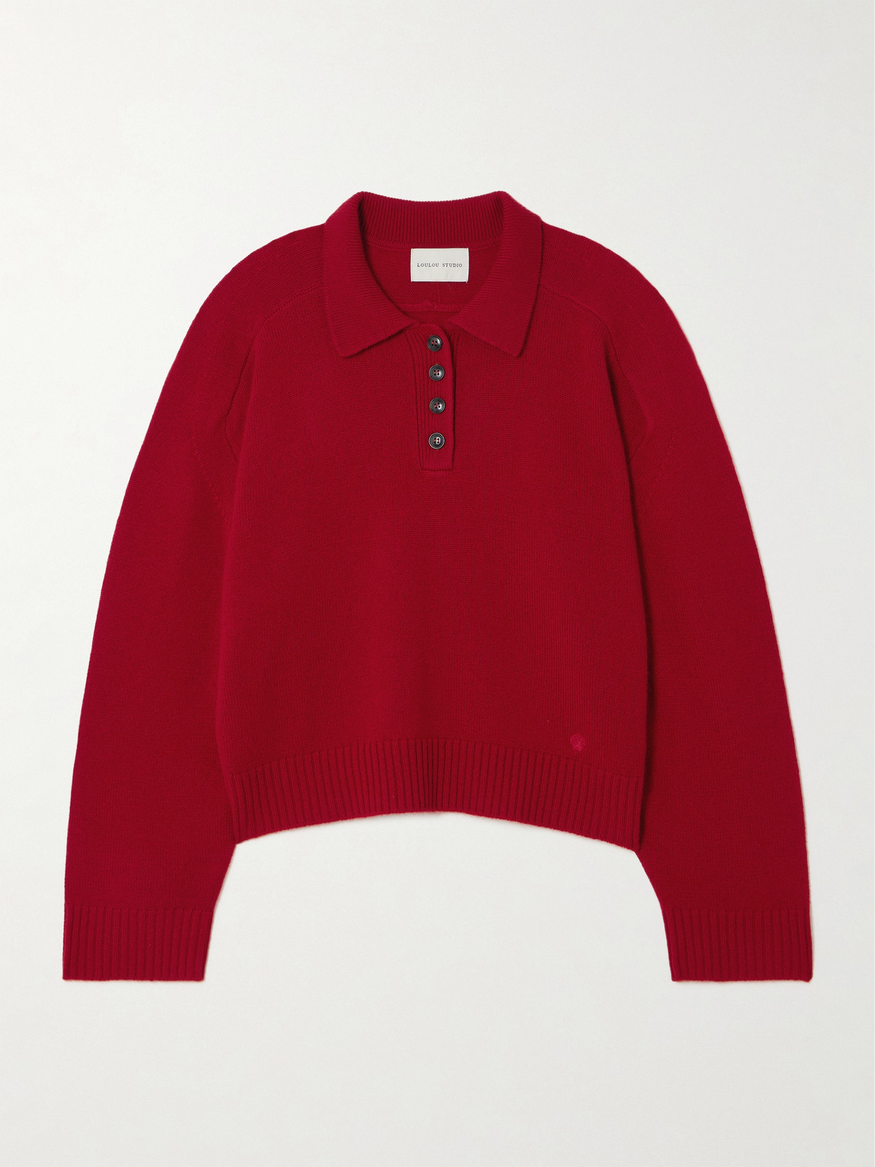 LOULOU STUDIO - Homere Cashmere Sweater - Burgundy
