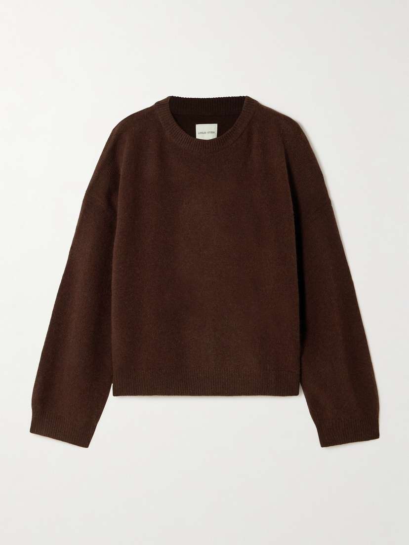 Loulou de Saison Ropo Oversized Logo-embroidered Wool-blend Sweater