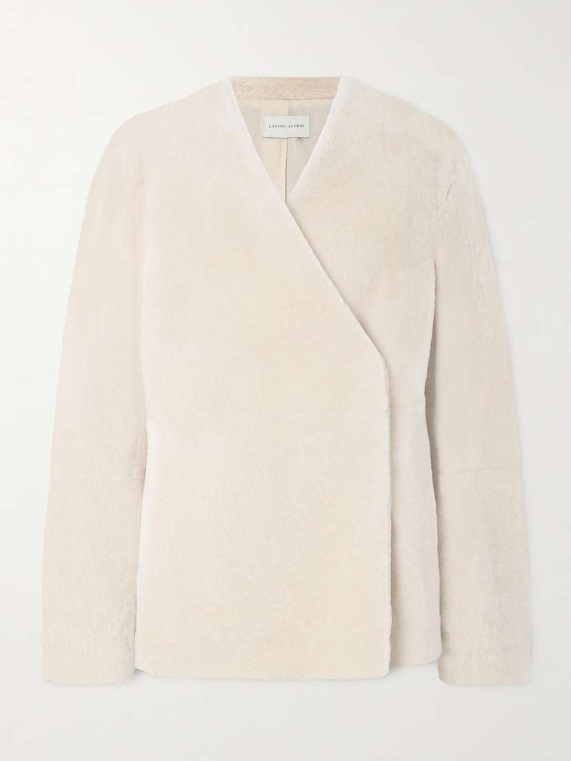 Loulou de Saison Agatha Asymmetric Shearling Coat