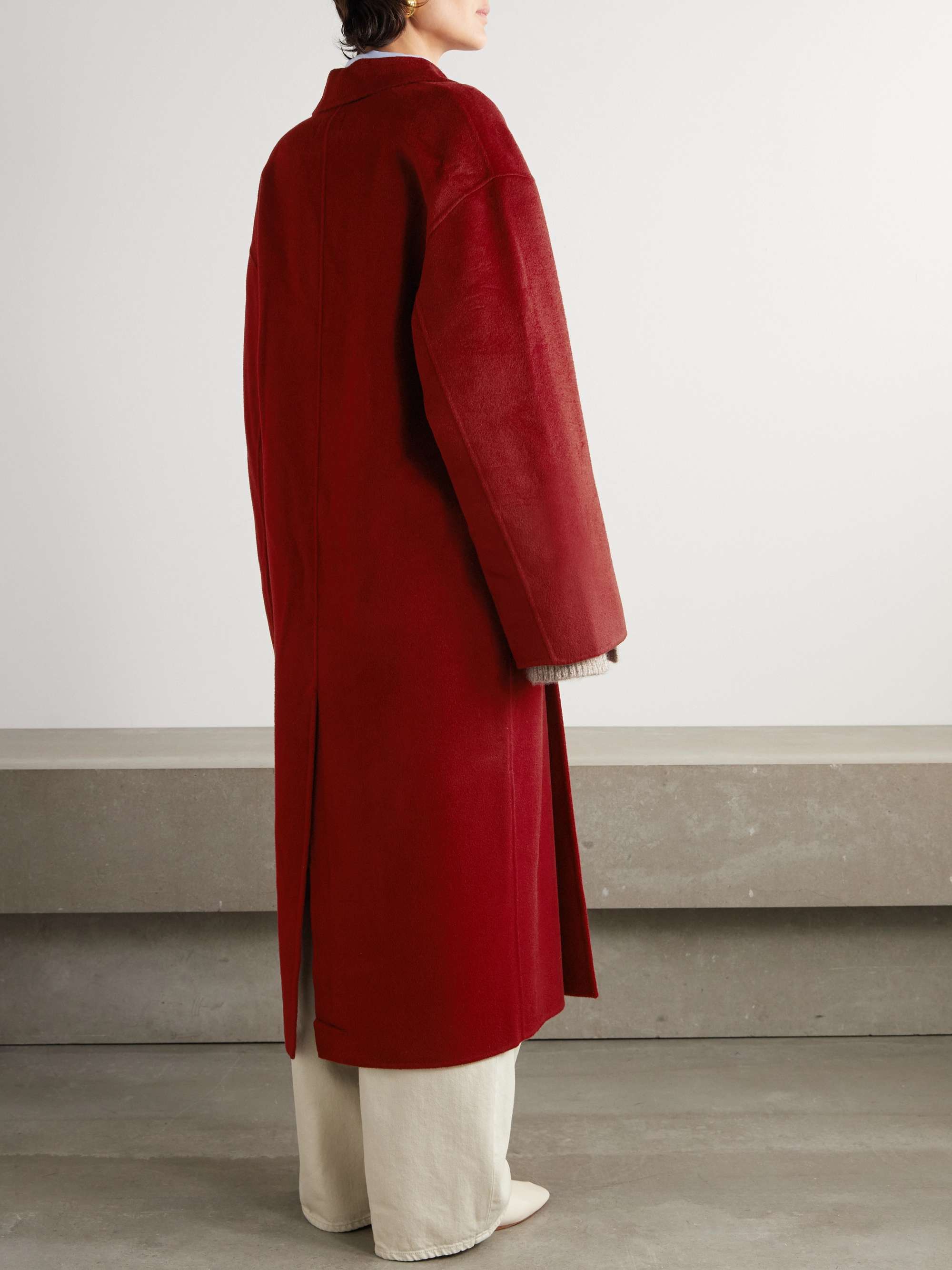 LOULOU DE SAISON Borneo double-breasted wool and cashmere-blend coat