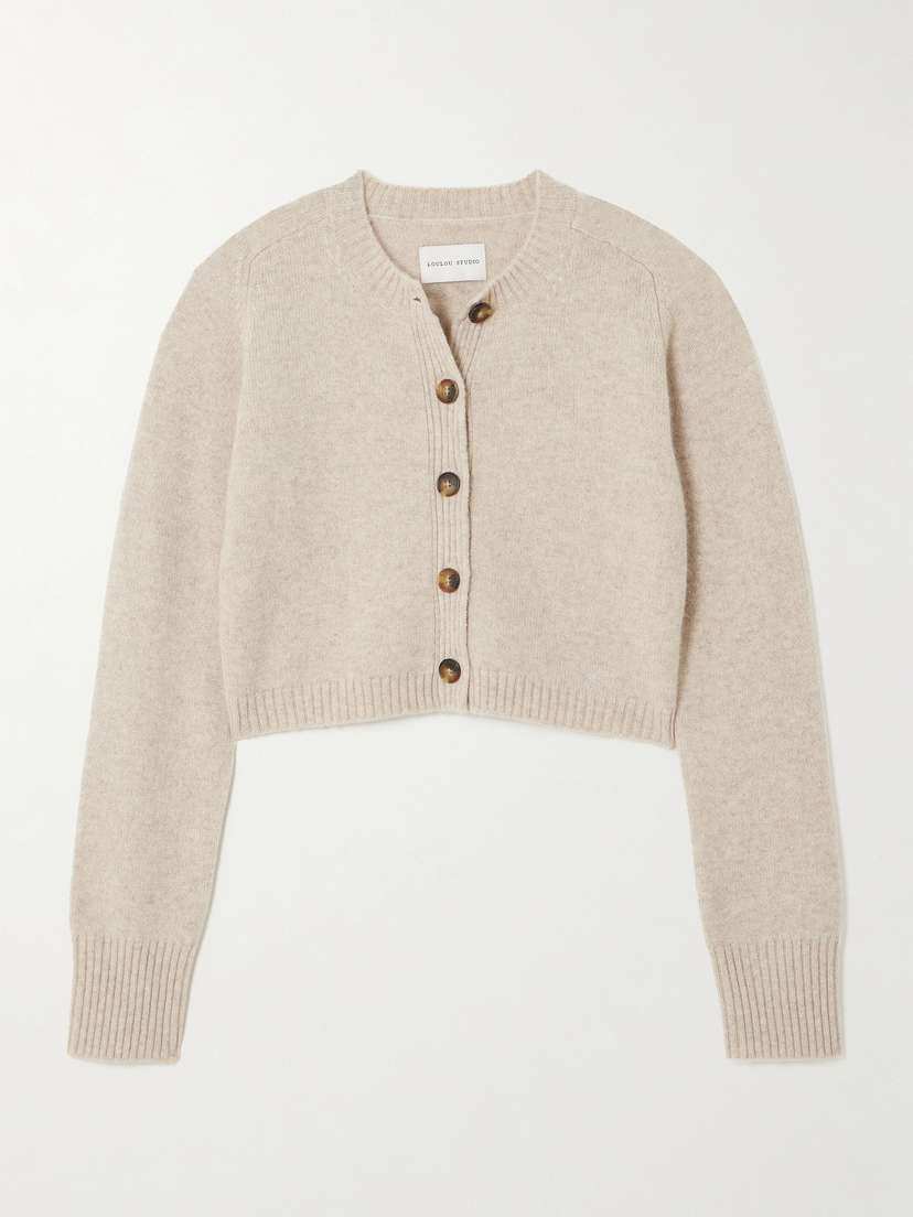 LOULOU STUDIO Zephir Cropped Cashmere Cardigan - x large
