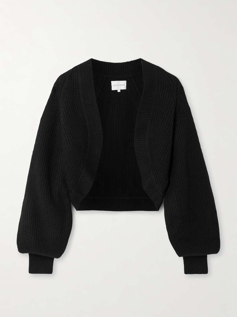 LOULOU STUDIO Inara Cropped Ribbed Cashmere Cardigan - x large