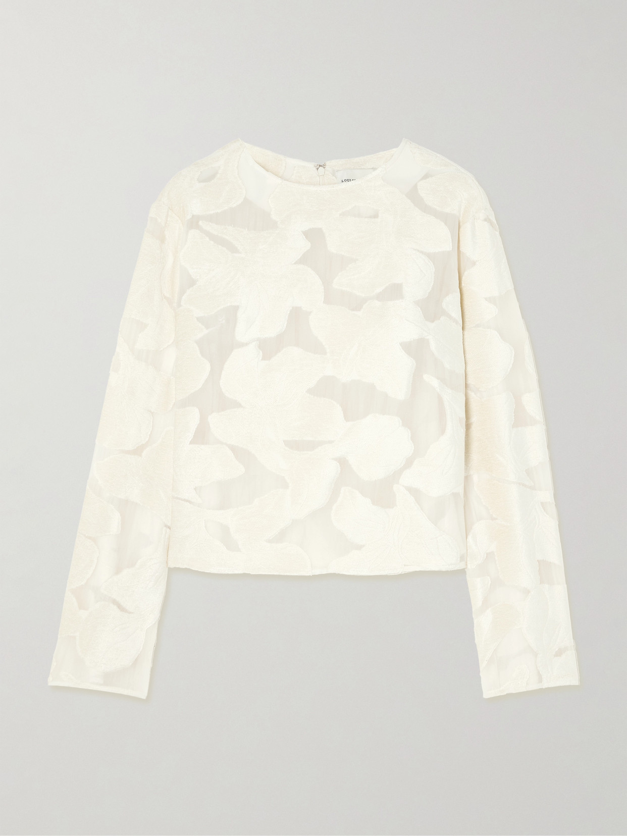 LOULOU STUDIO - Ophelia Devoré-crepon Blouse - Ivory