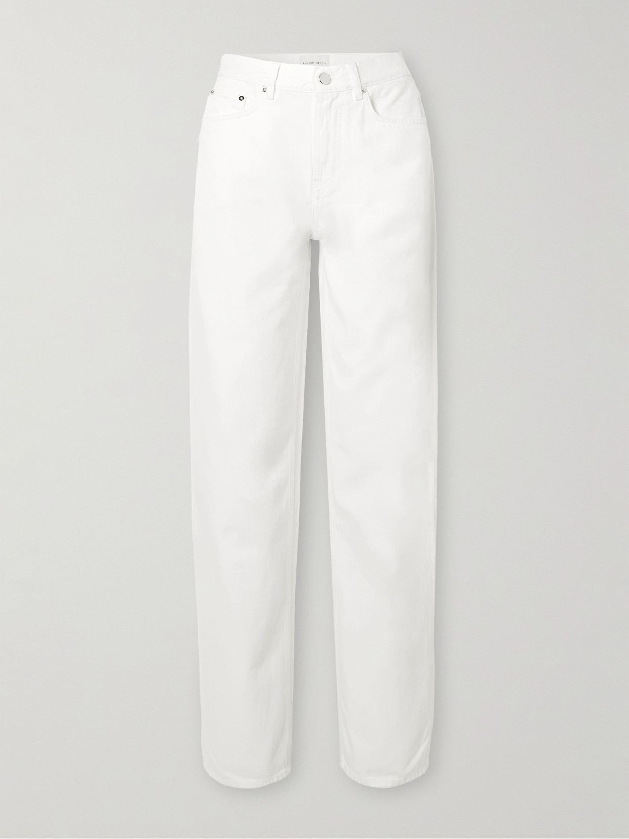 LOULOU STUDIO - Samur High-rise Straight-leg Organic Jeans - Ivory