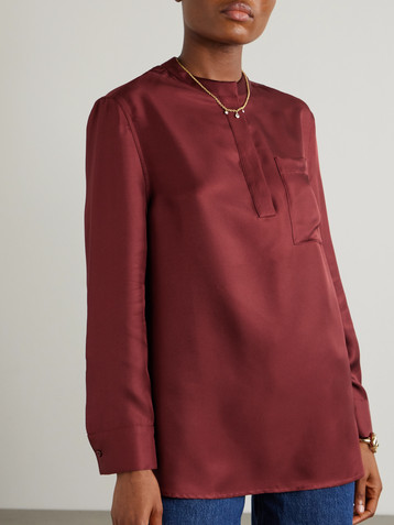 LOULOU DE SAISON Eden silk-twill tunic