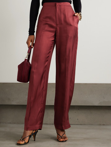 LOULOU DE SAISON Fafila silk-twill wide-leg pants