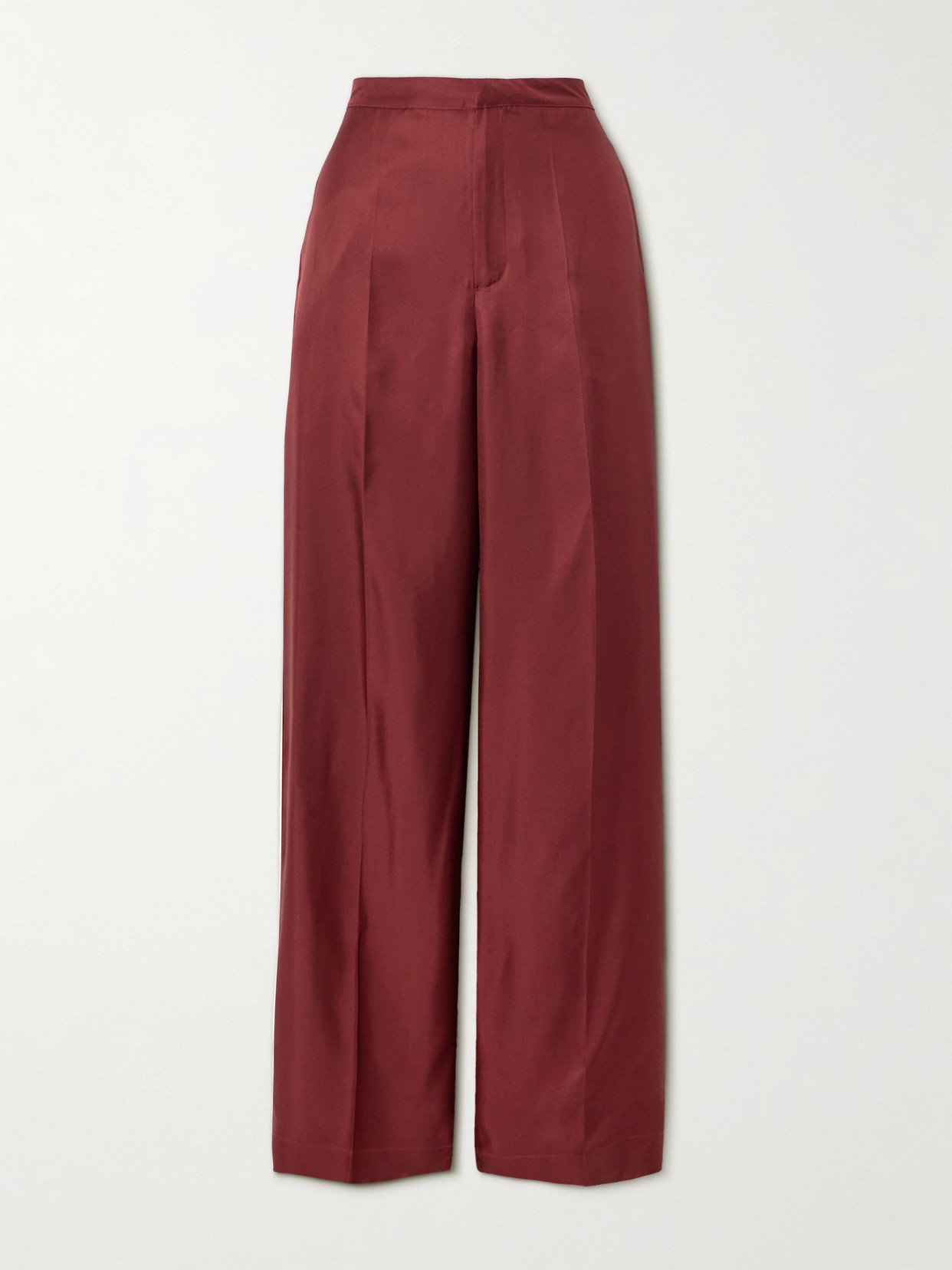 LOULOU STUDIO - Fafila Silk-twill Wide-leg Pants - Burgundy