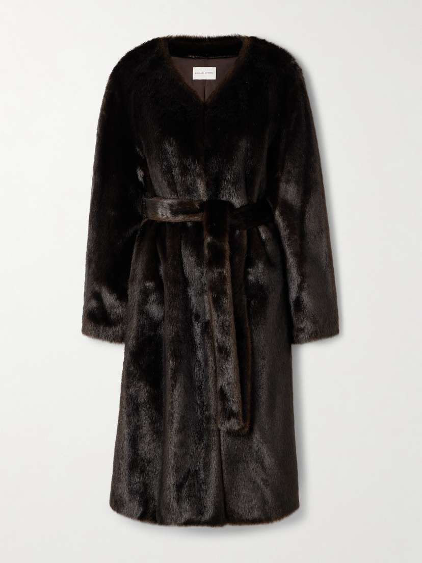 Loulou de Saison Aritao Belted Faux Fur Coat - x large