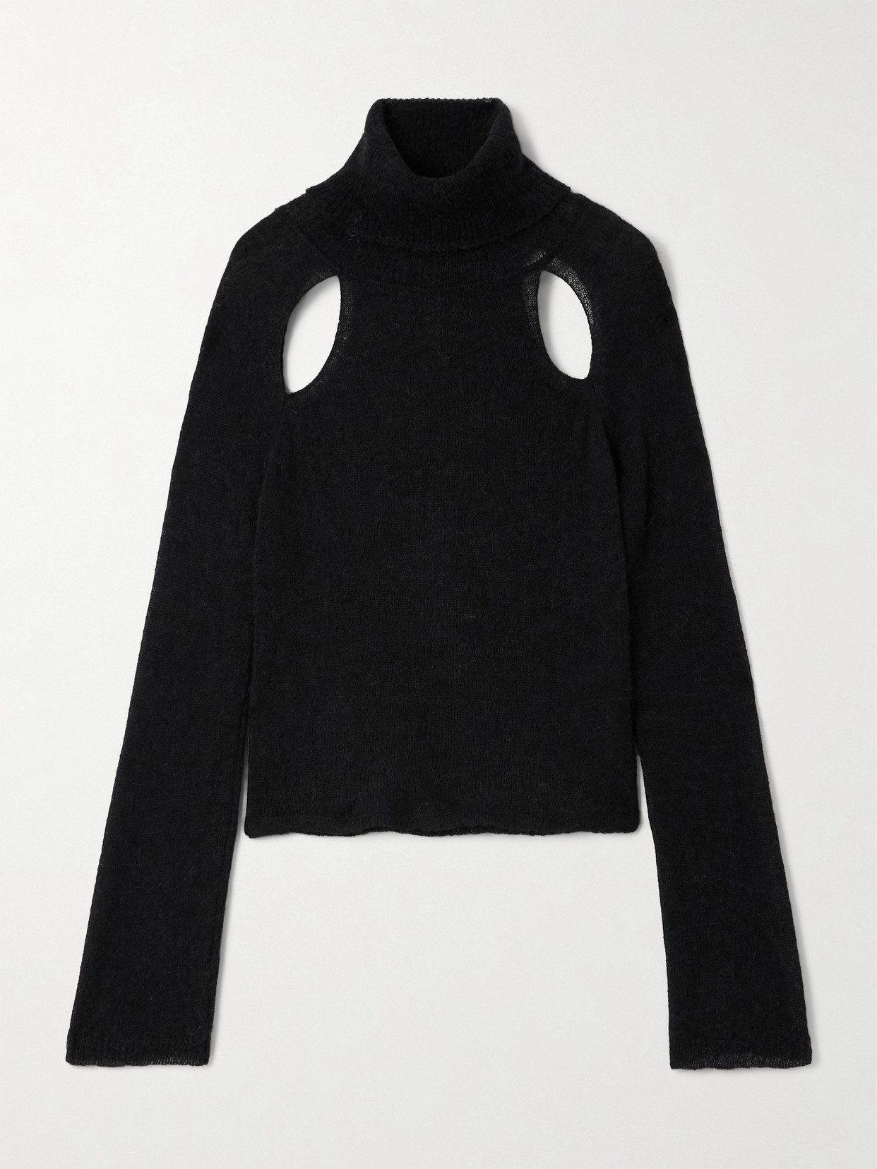 Our Legacy Cut-out Knitted Turtleneck Jumper In Black