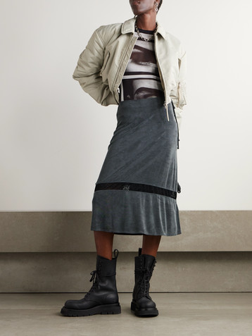 OUR LEGACY Ballon lace-trimmed TENCEL™ Lyocell midi skirt