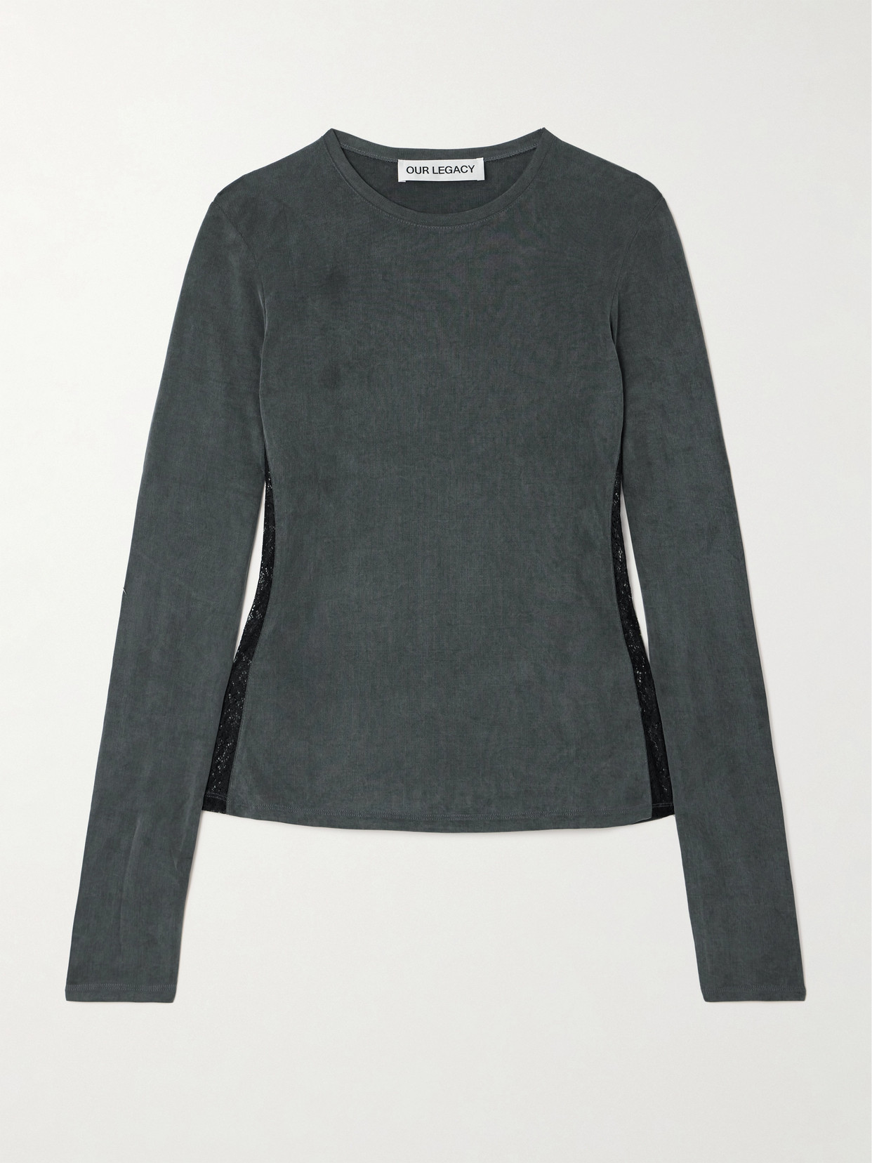 Our Legacy Gray Strain Slim Longsleeve T-shirt In Gray