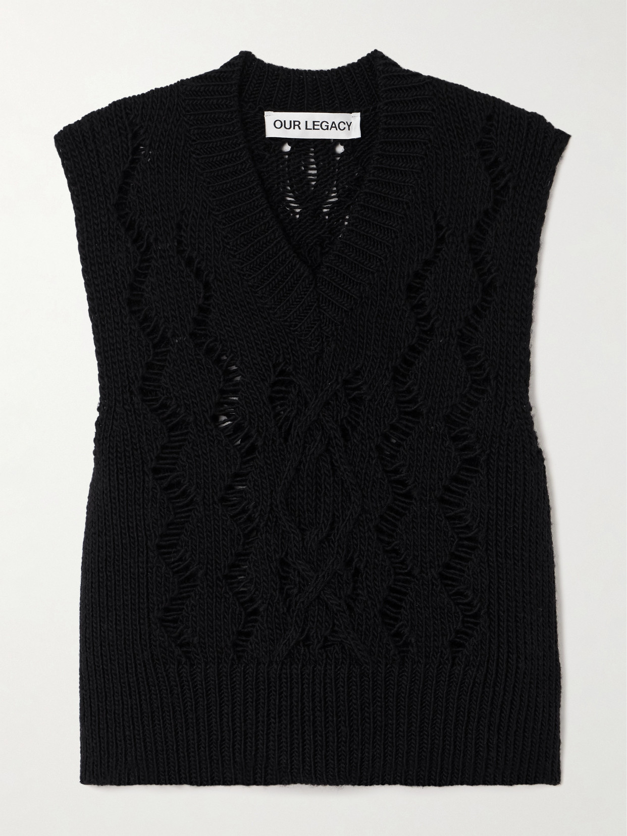 OUR LEGACY MICHIGAN CROPPED OPEN-KNIT WOOL TANK