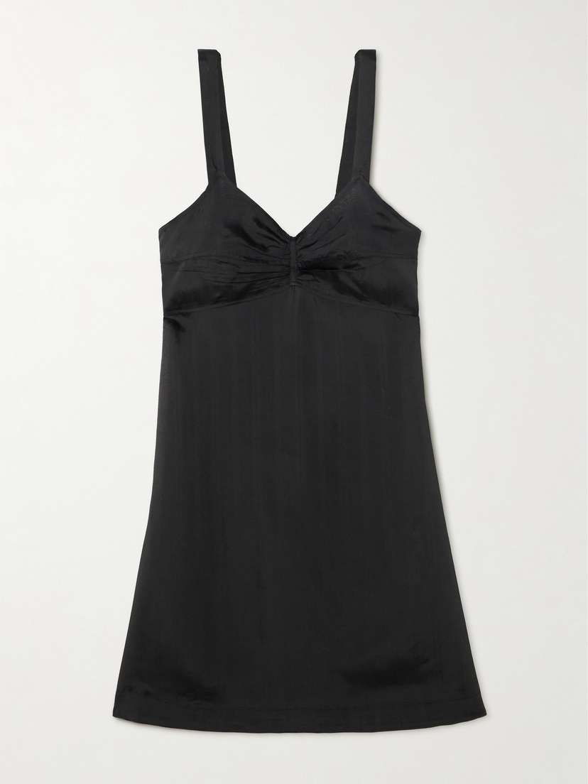 Our Legacy Striped Gathered Organza Mini Dress