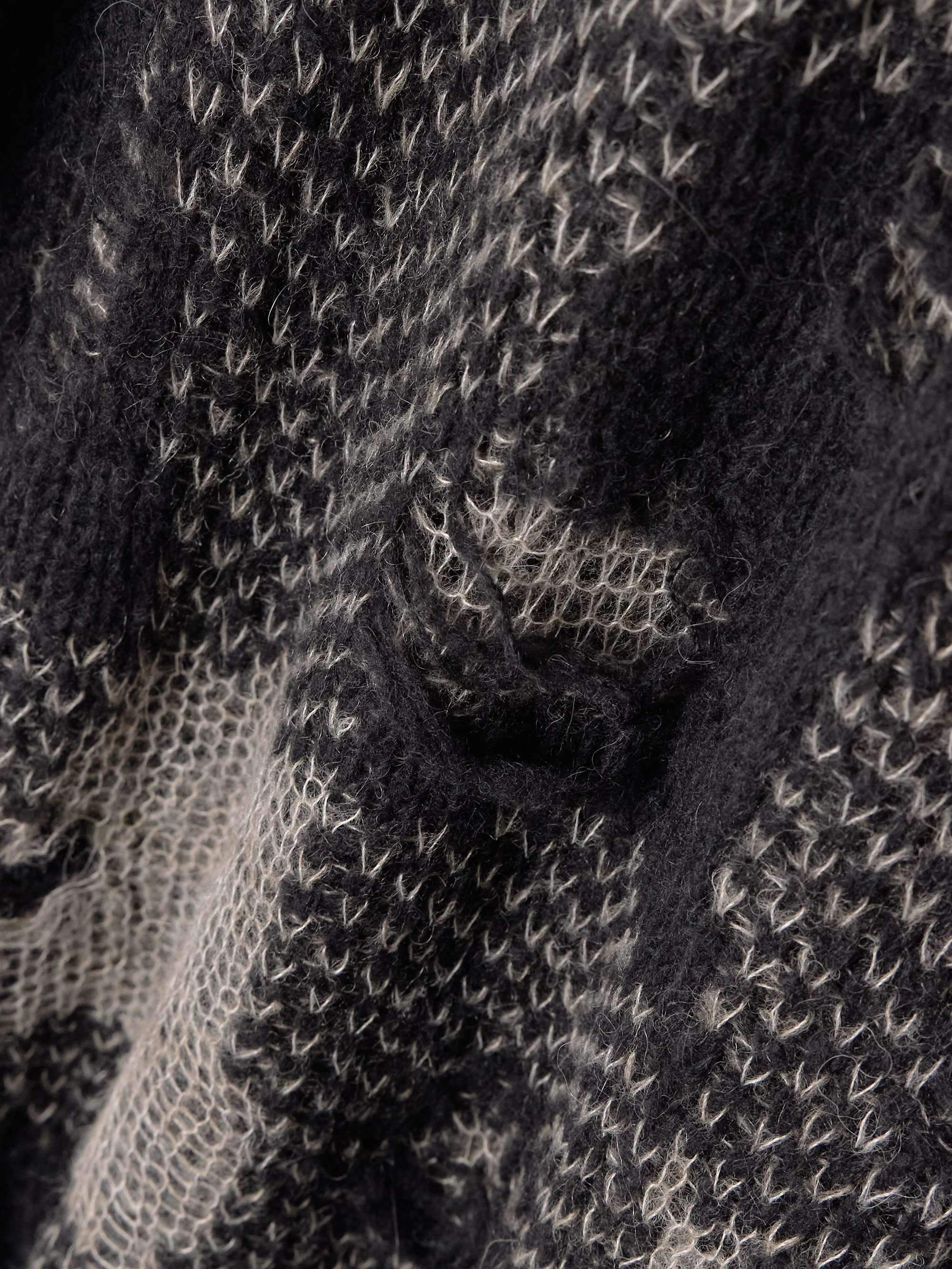 Black Sonar distressed checked knitted sweater | OUR LEGACY Black Sonar distressed checked knitted sweater | OUR LEGACY