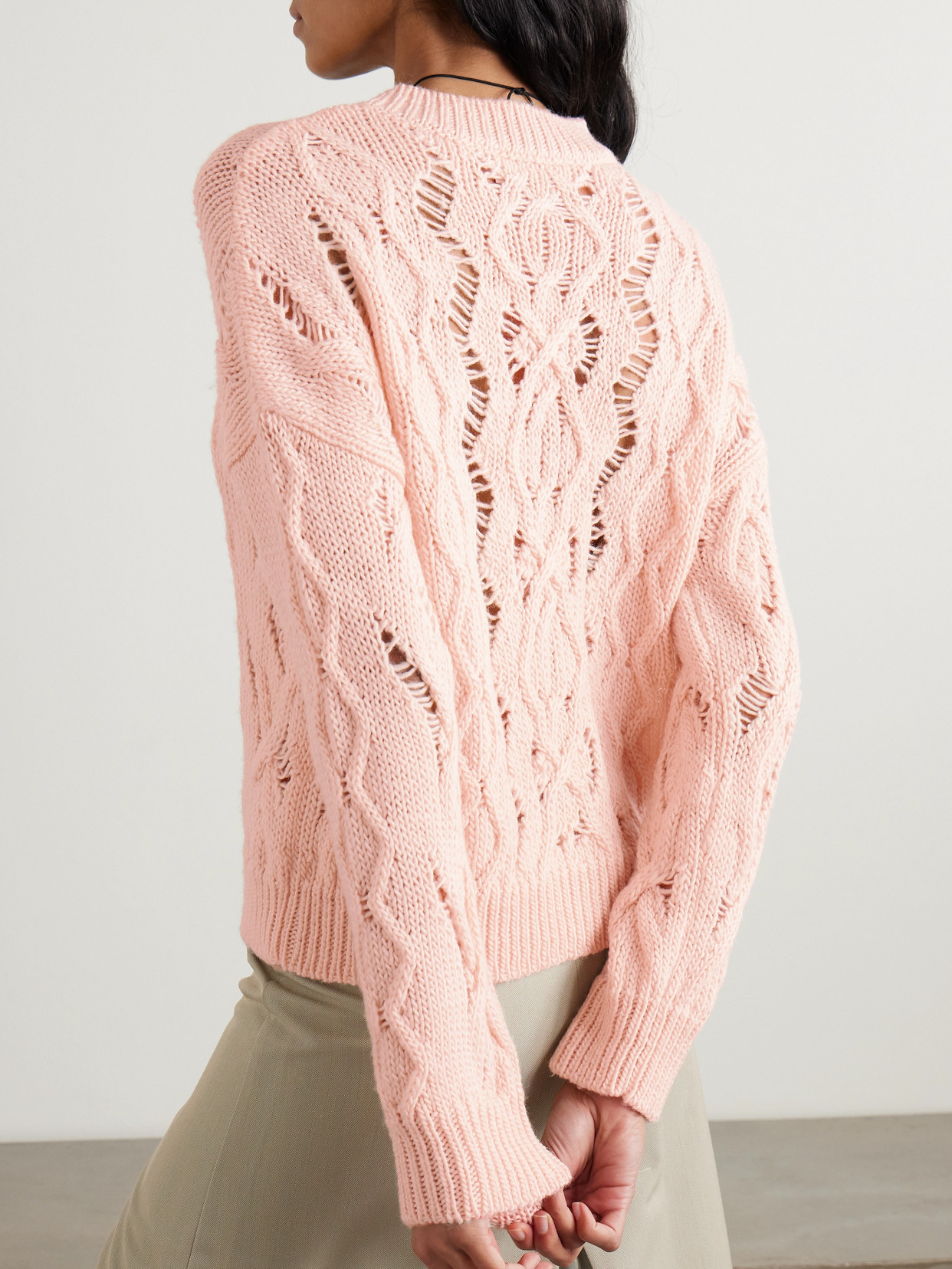 Cable Sonar Open-Knit Sweater